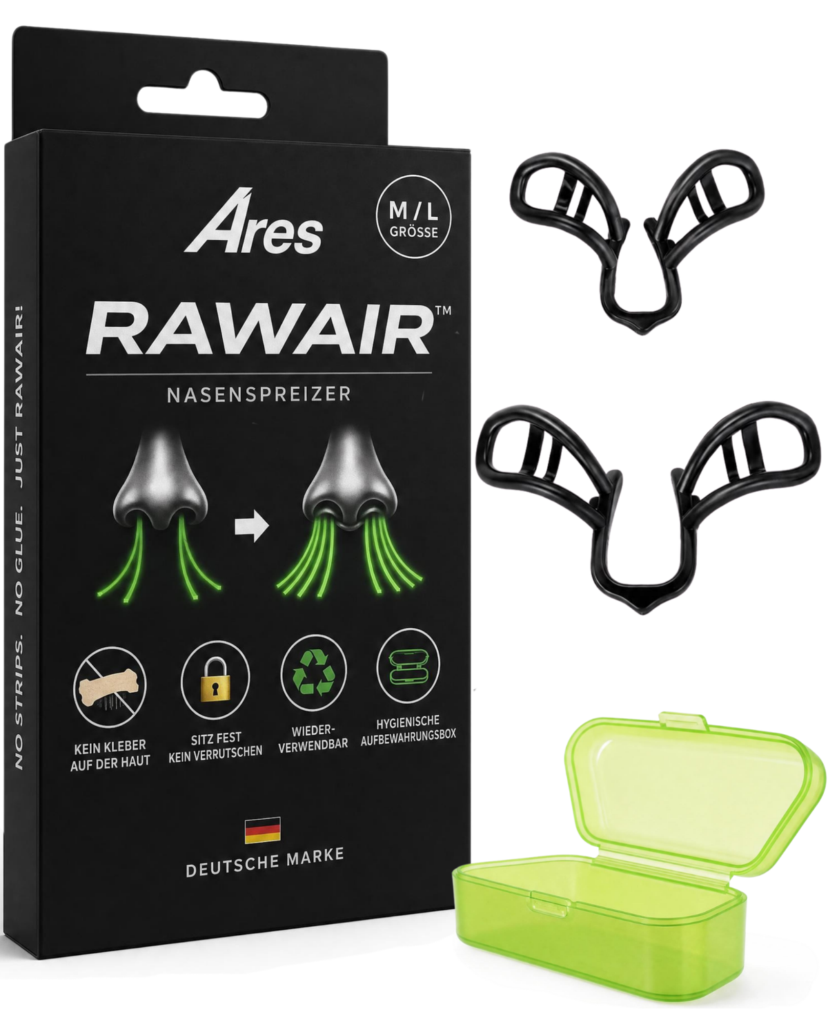 RAWAIR™ Nasenspreizer von Ares Fightwear in 2 Größen mit Box