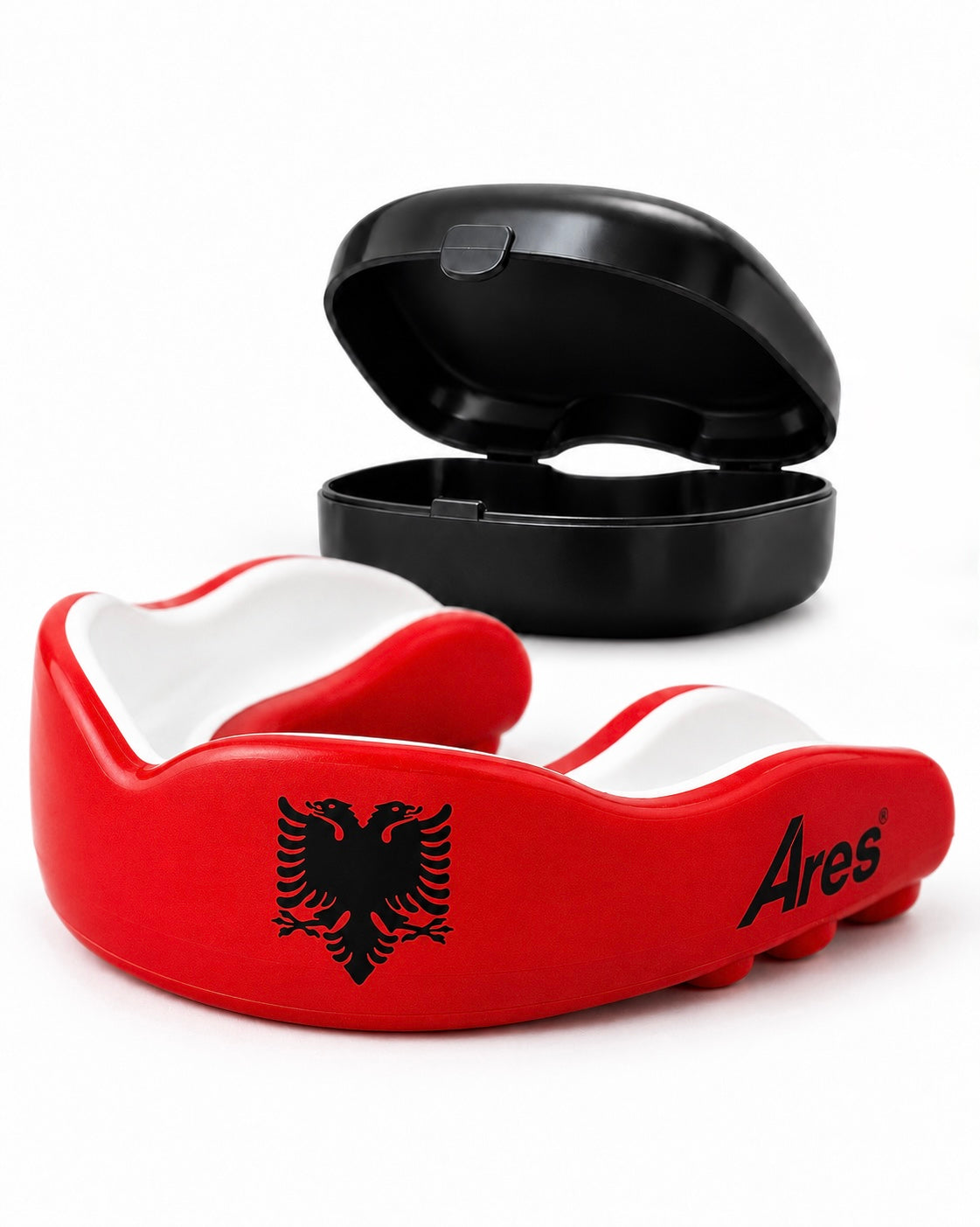 Ares Fightwear Pro-Line Mundschutz „Albania“ mit Aufbewahrungsbox – Zahnschutz für Boxen & MMA