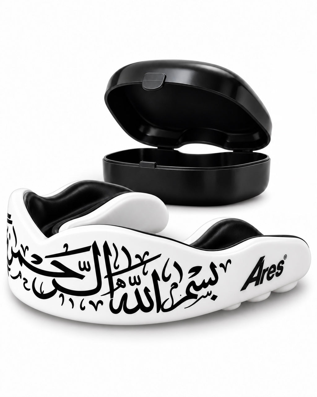 Ares Fightwear Pro-Line Mundschutz „Bismillah“ mit Aufbewahrungsbox – Zahnschutz für Boxen & MMA