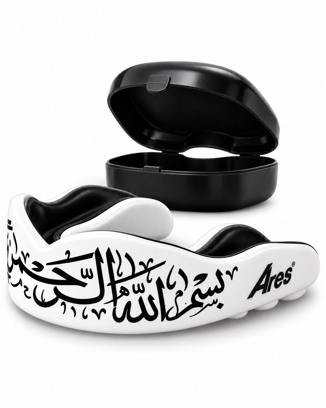 Ares Fightwear Pro-Line Mundschutz „Bismillah“ mit Aufbewahrungsbox – Zahnschutz für Boxen & MMA