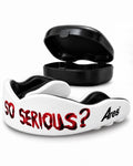 Ares Fightwear Pro-Line Mundschutz „Why So Serious?!“ mit Aufbewahrungsbox – Zahnschutz für Boxen & MMA