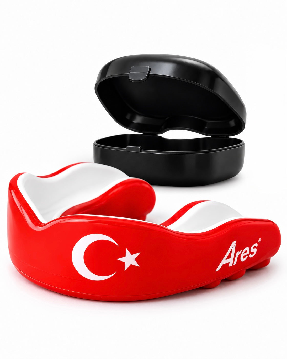 Ares Fightwear Pro-Line Mundschutz „Türkiye“ mit Aufbewahrungsbox – Zahnschutz für Boxen & MMA