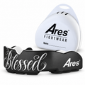 Ares Fightwear Slim-Line Mundschutz „Blessed“ mit Aufbewahrungsbox – Zahnschutz für Boxen & MMA