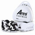 Ares Fightwear Slim-Line Mundschutz „Camo B/W“ mit Aufbewahrungsbox – Zahnschutz für Boxen & MMA