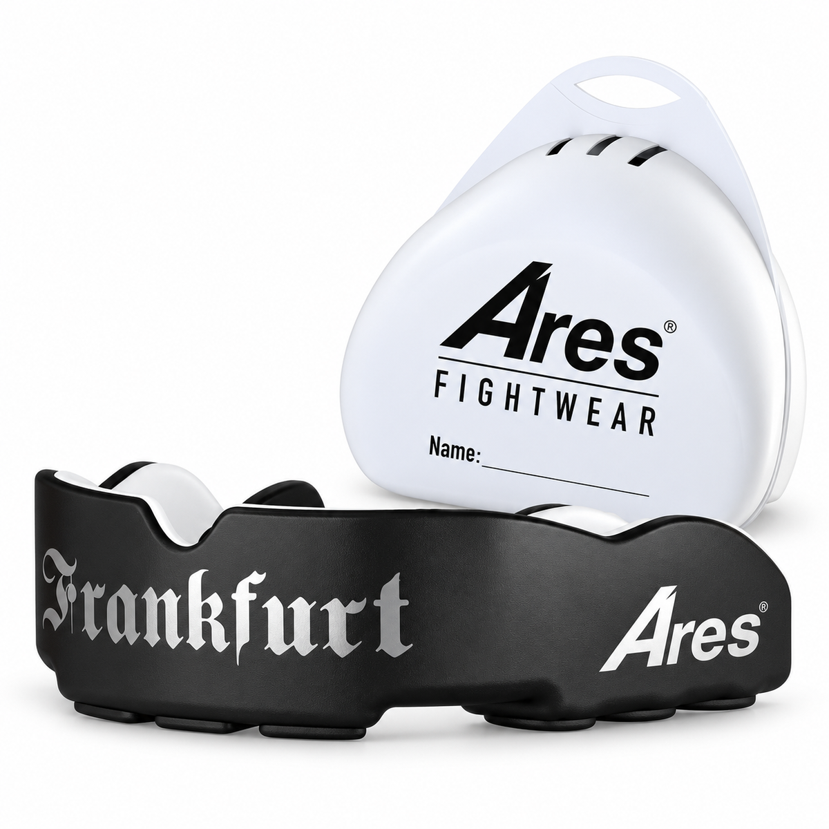 Ares Fightwear Slim-Line Mundschutz „Frankfurt“ mit Aufbewahrungsbox – Zahnschutz für Boxen & MMA