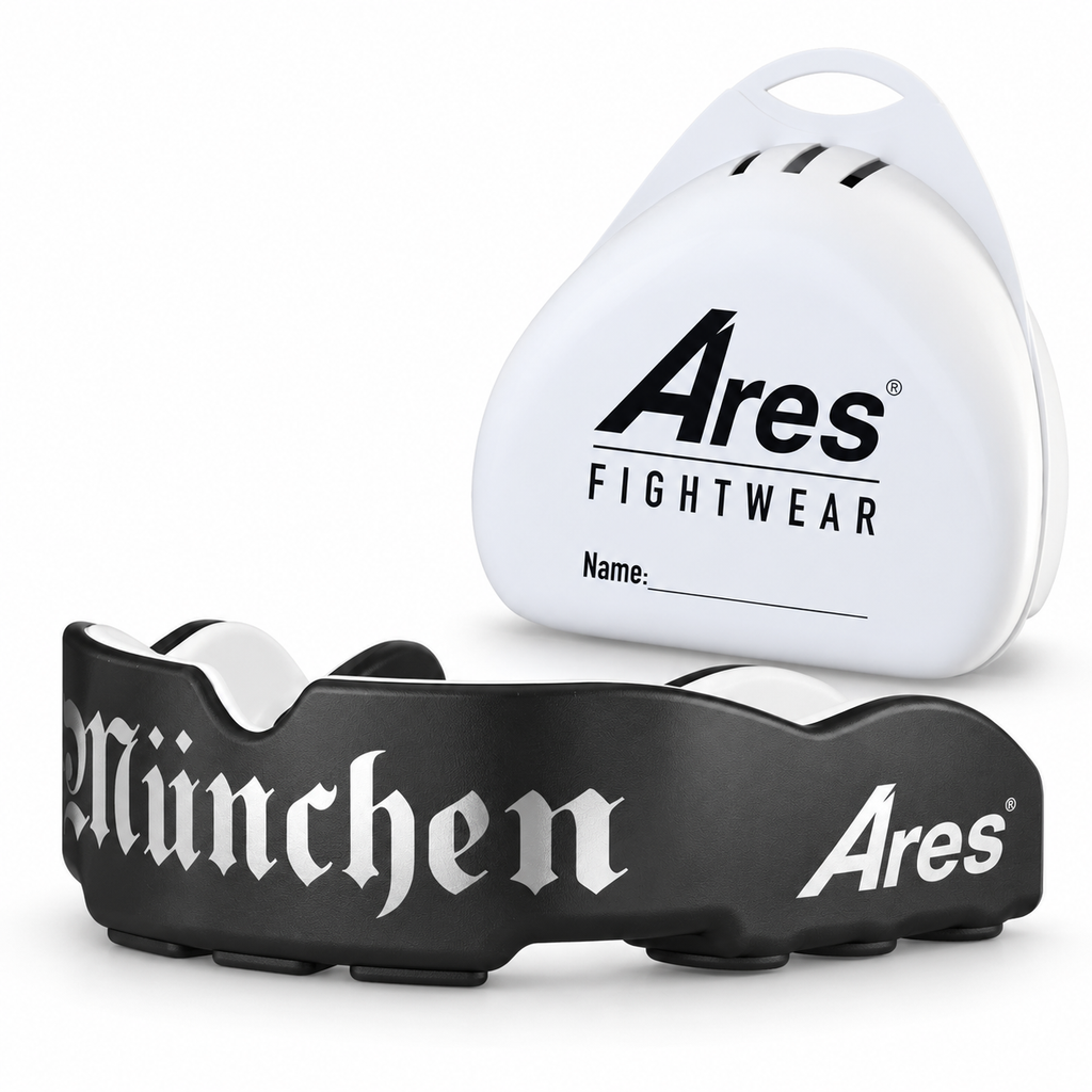 Ares Fightwear Slim-Line Mundschutz „München“ mit Aufbewahrungsbox – Zahnschutz für Boxen & MMA